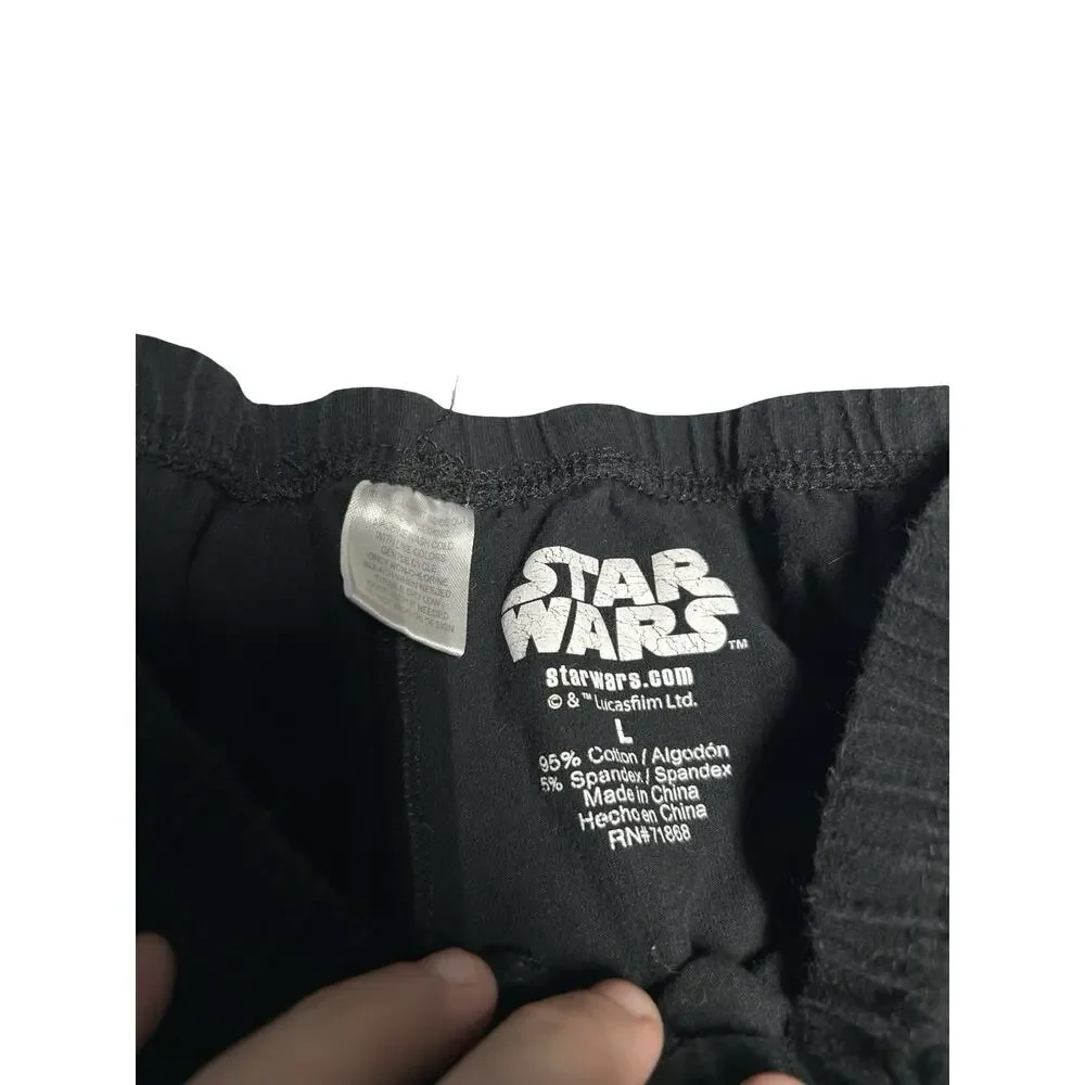 Star Wars Yoda Kids Large Bike Shorts Black Stretch Cotton Graphic Lucasfilm L